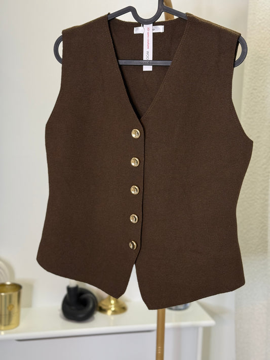 Gilet Anita marron