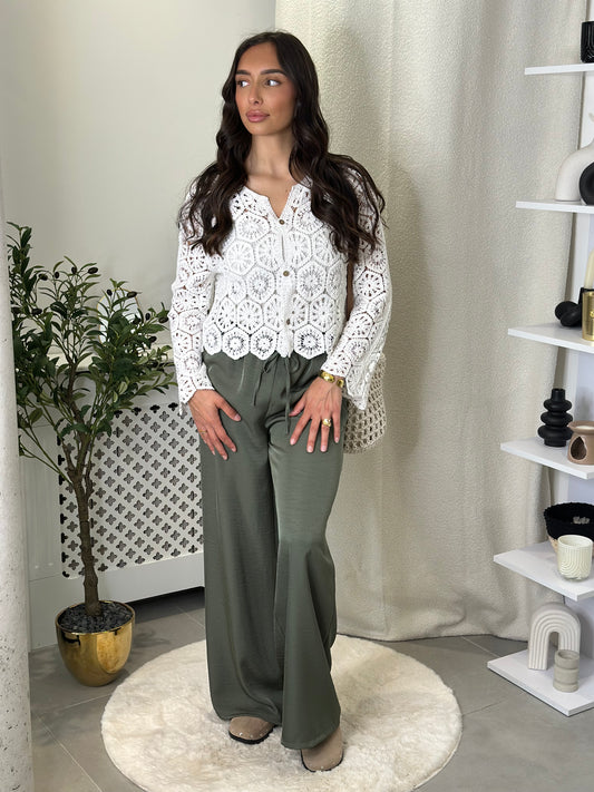 Gilet en crochet blanc