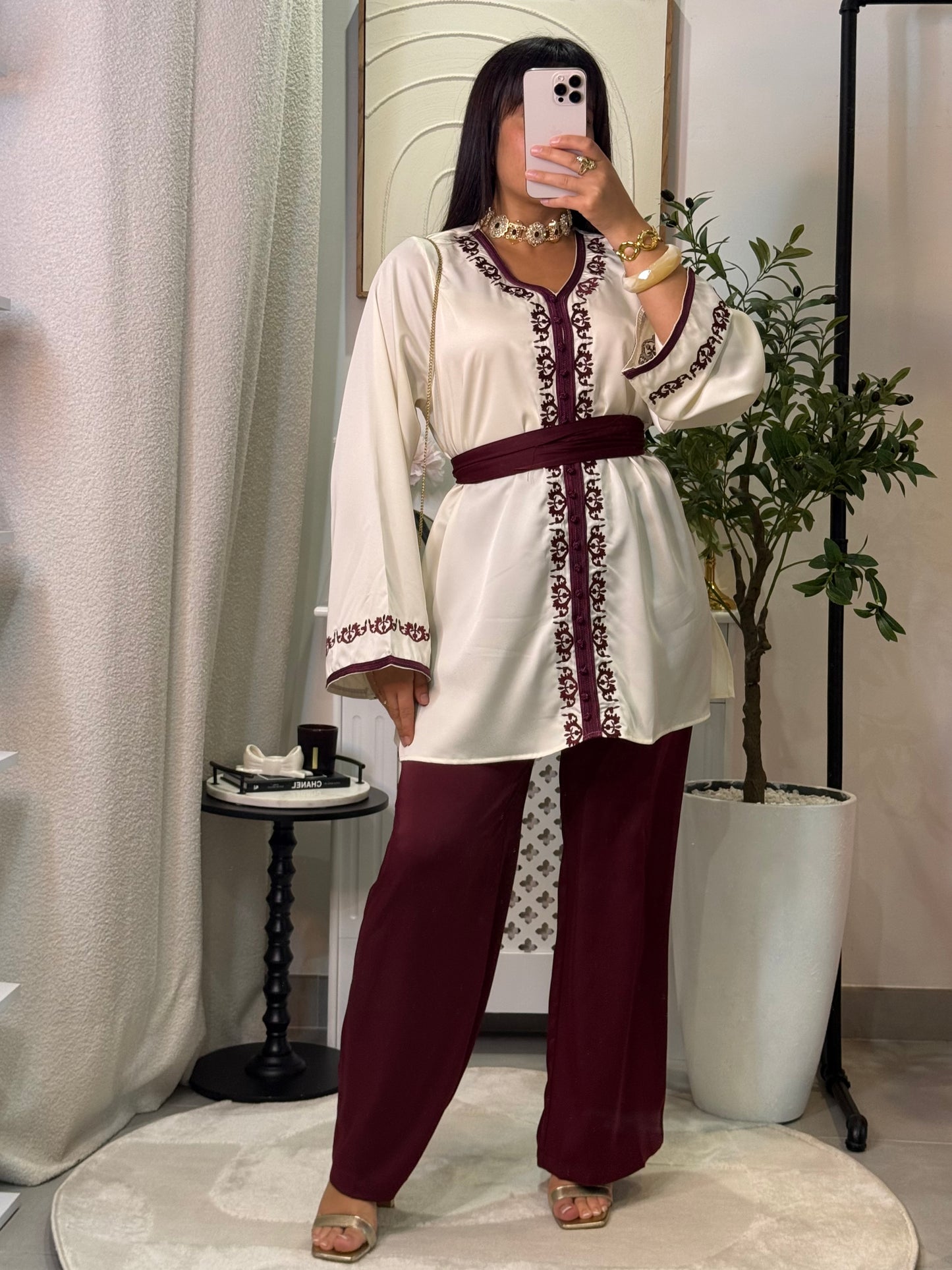 Ensemble jabador bordeaux