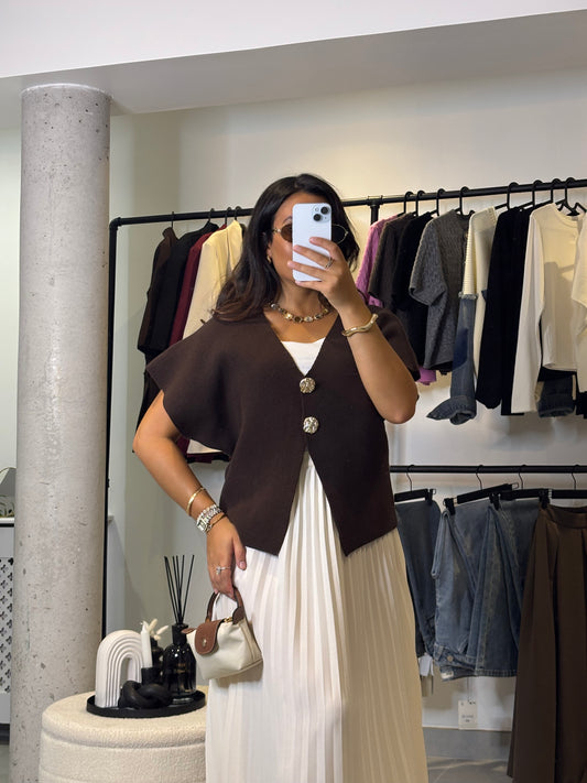 Gilet Milky marron