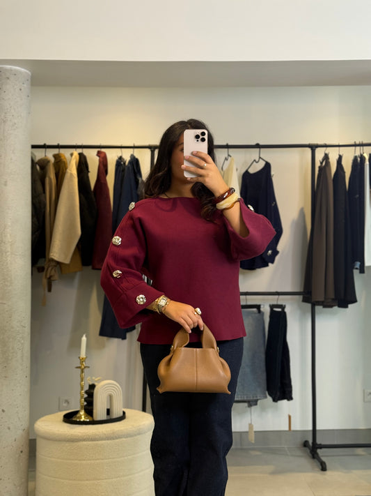 Pull Mery Bordeaux