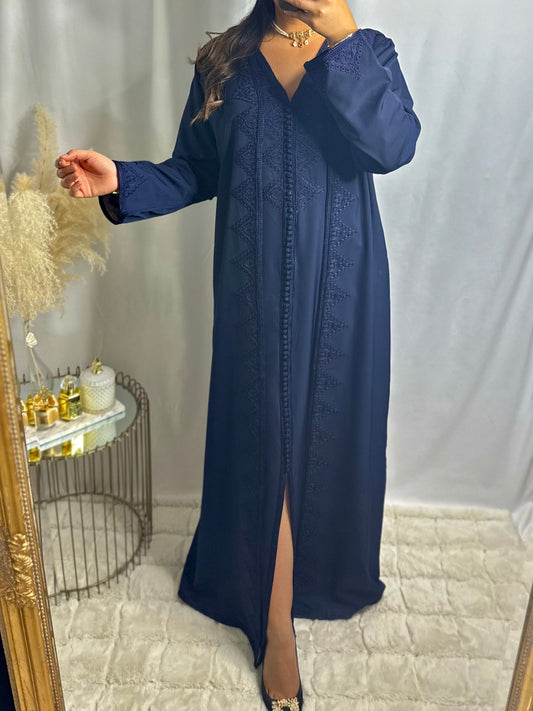 Caftan Kimono Zayna bleu marine