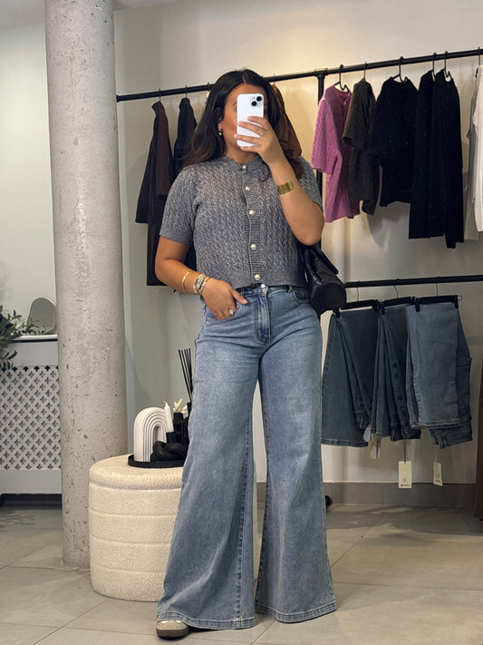Gilet en maille gris