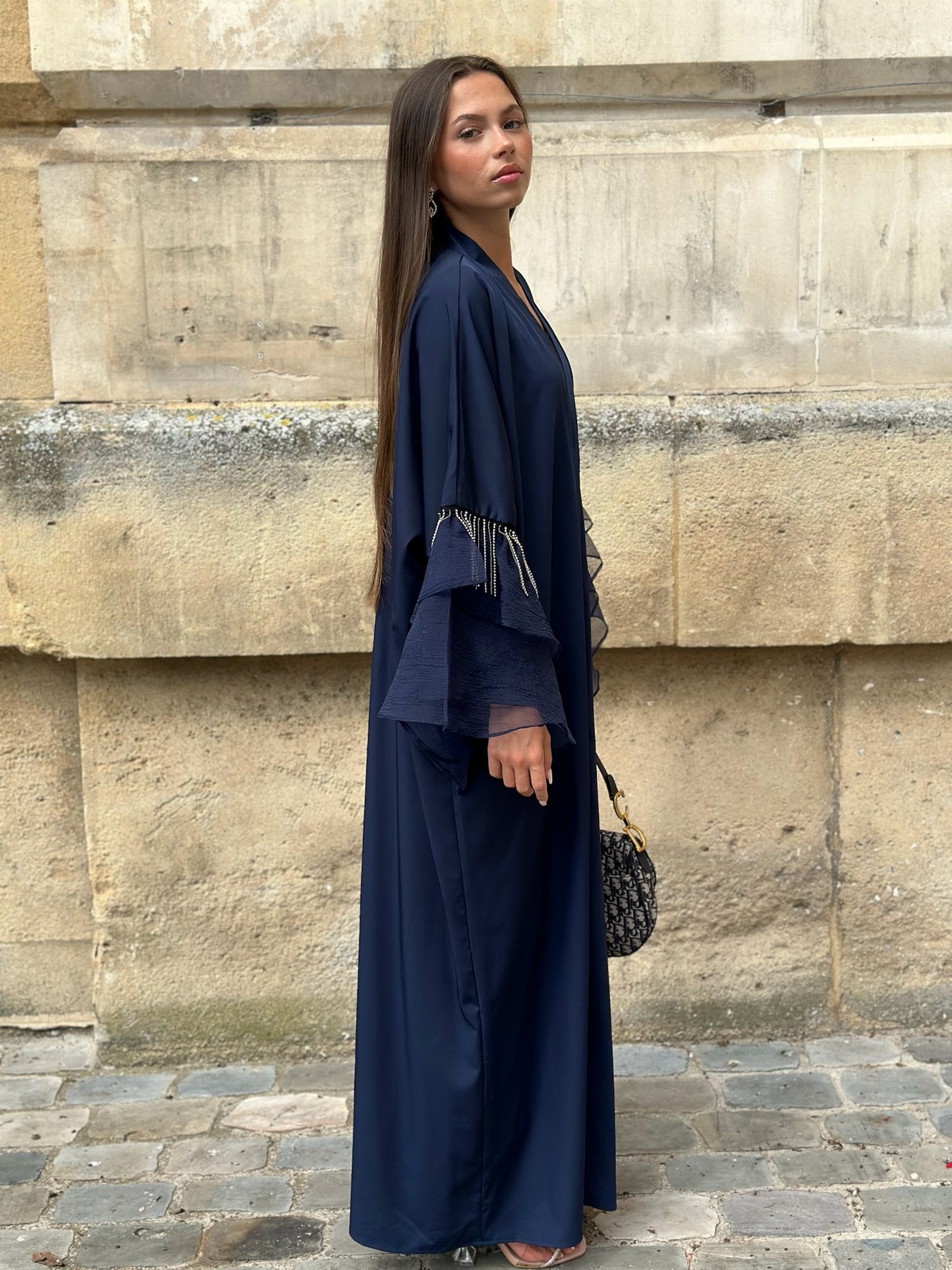 Abaya Ilham bleu nuit