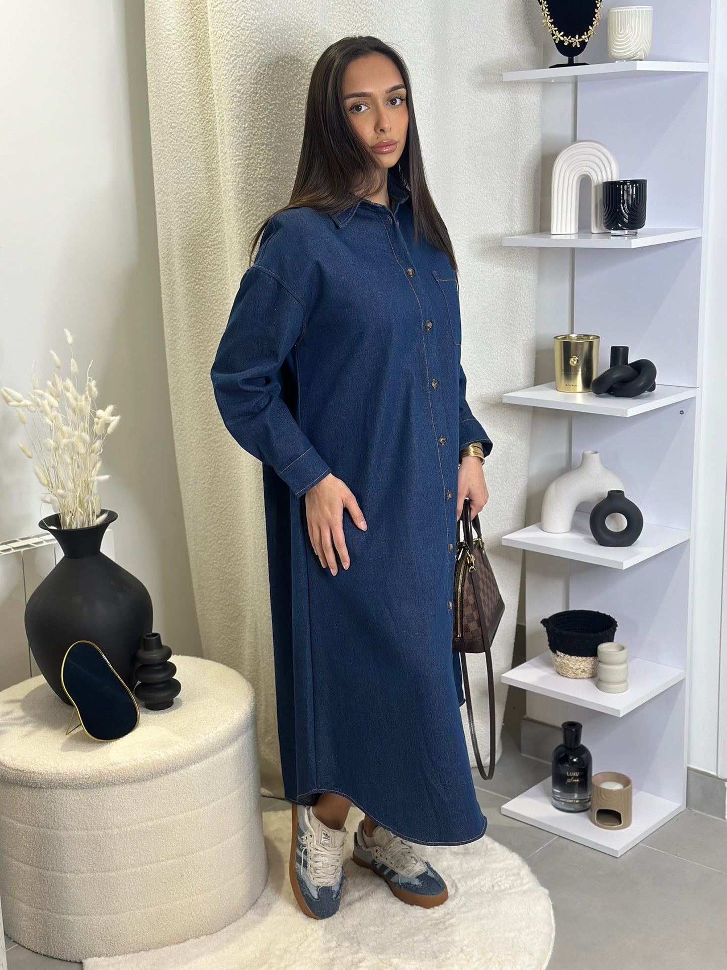 Robe chemise en jean