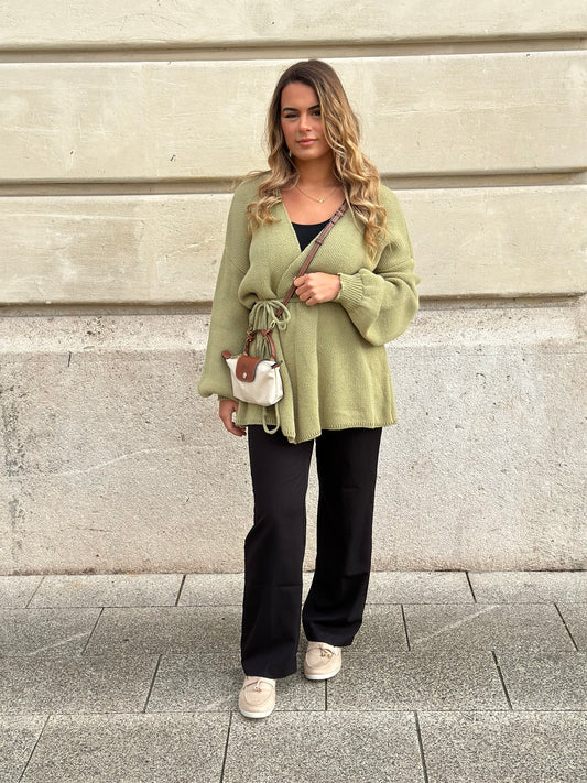 Pull Dahlia olive