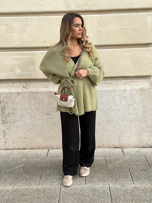 Pull Dahlia olive