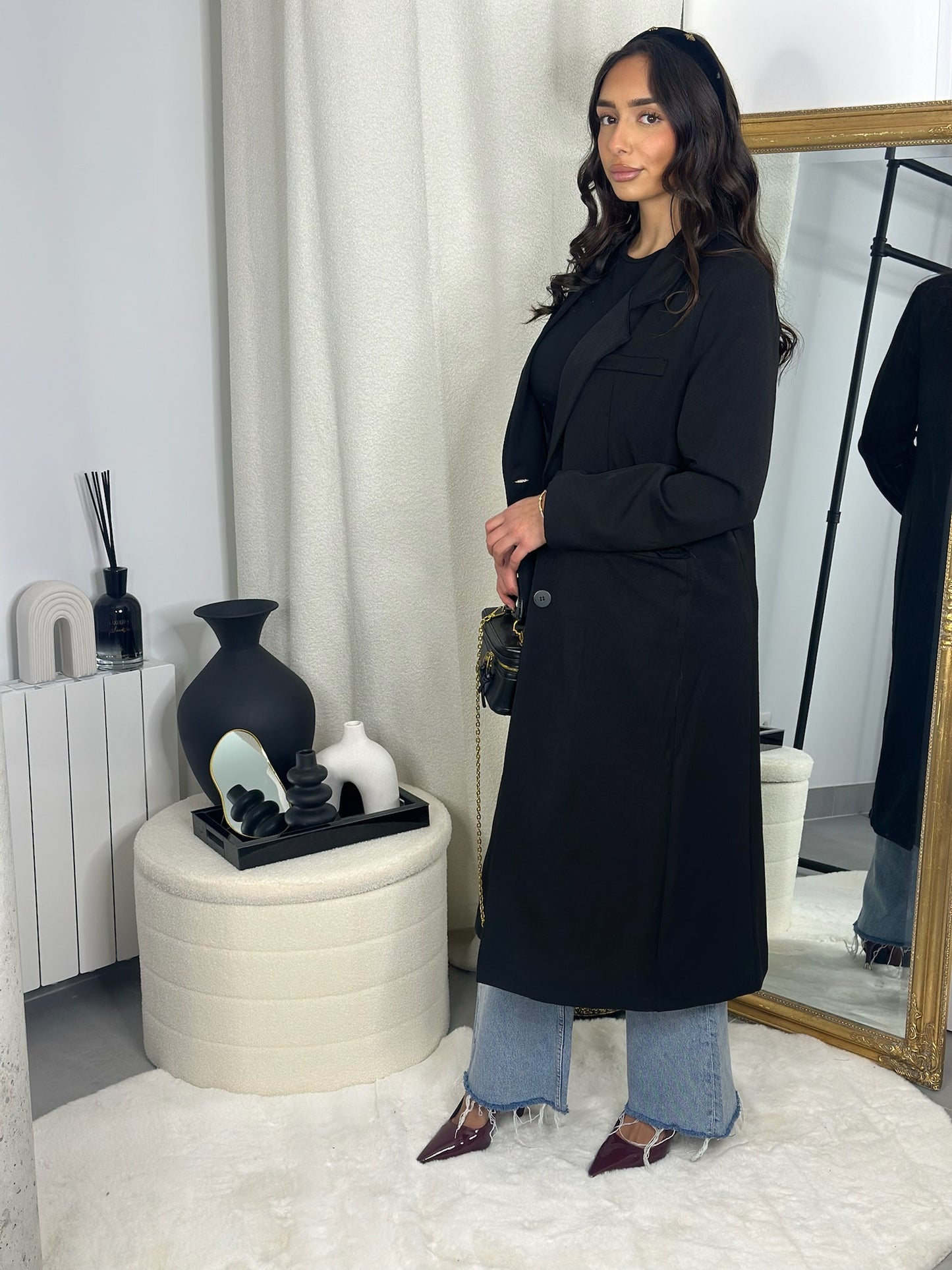 Blazer long noir