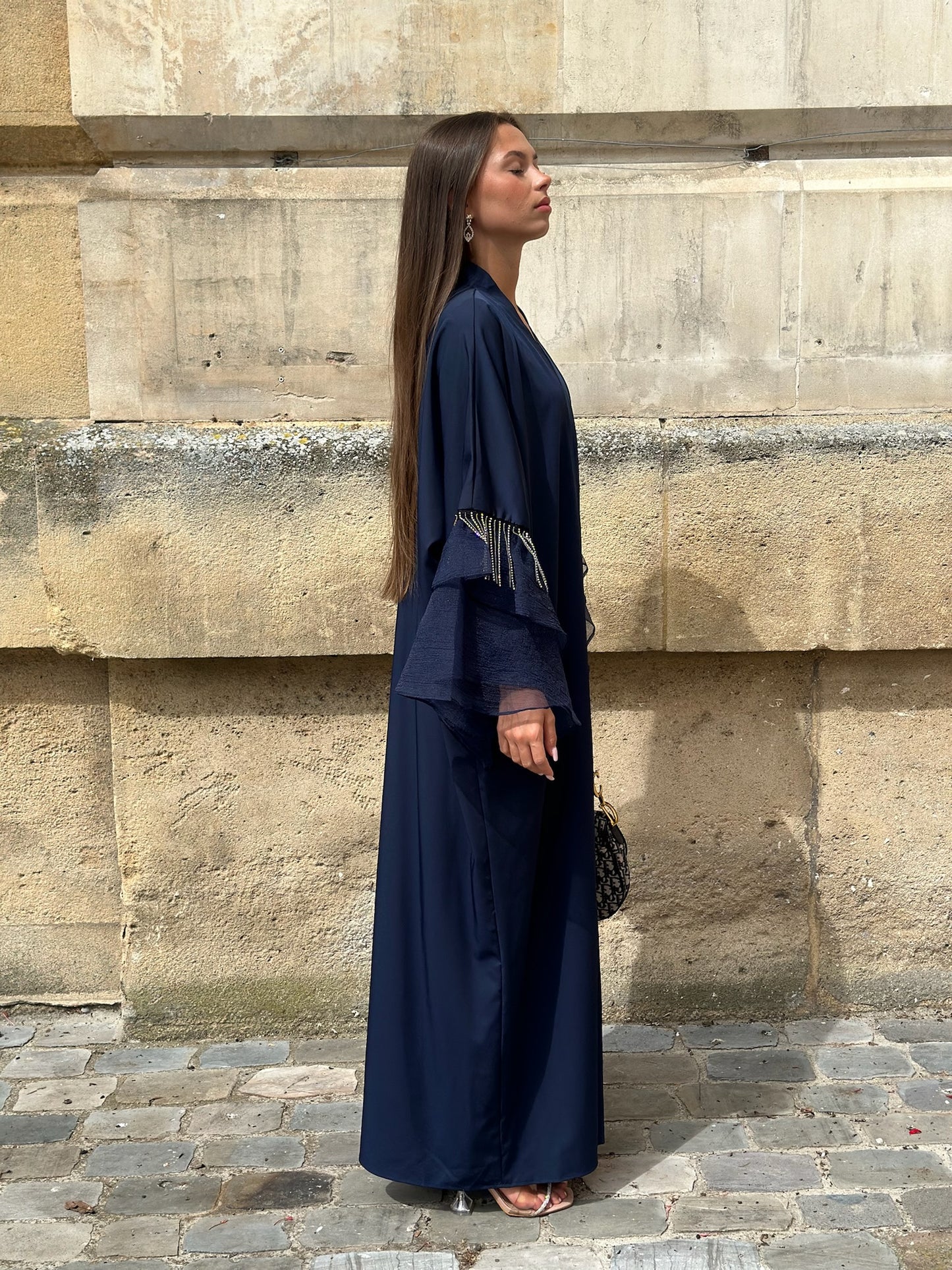 Abaya Ilham bleu nuit