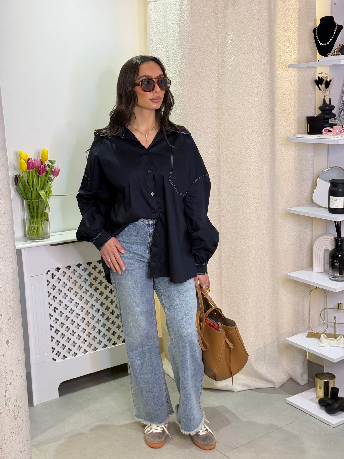 Chemise Couture bleu marine