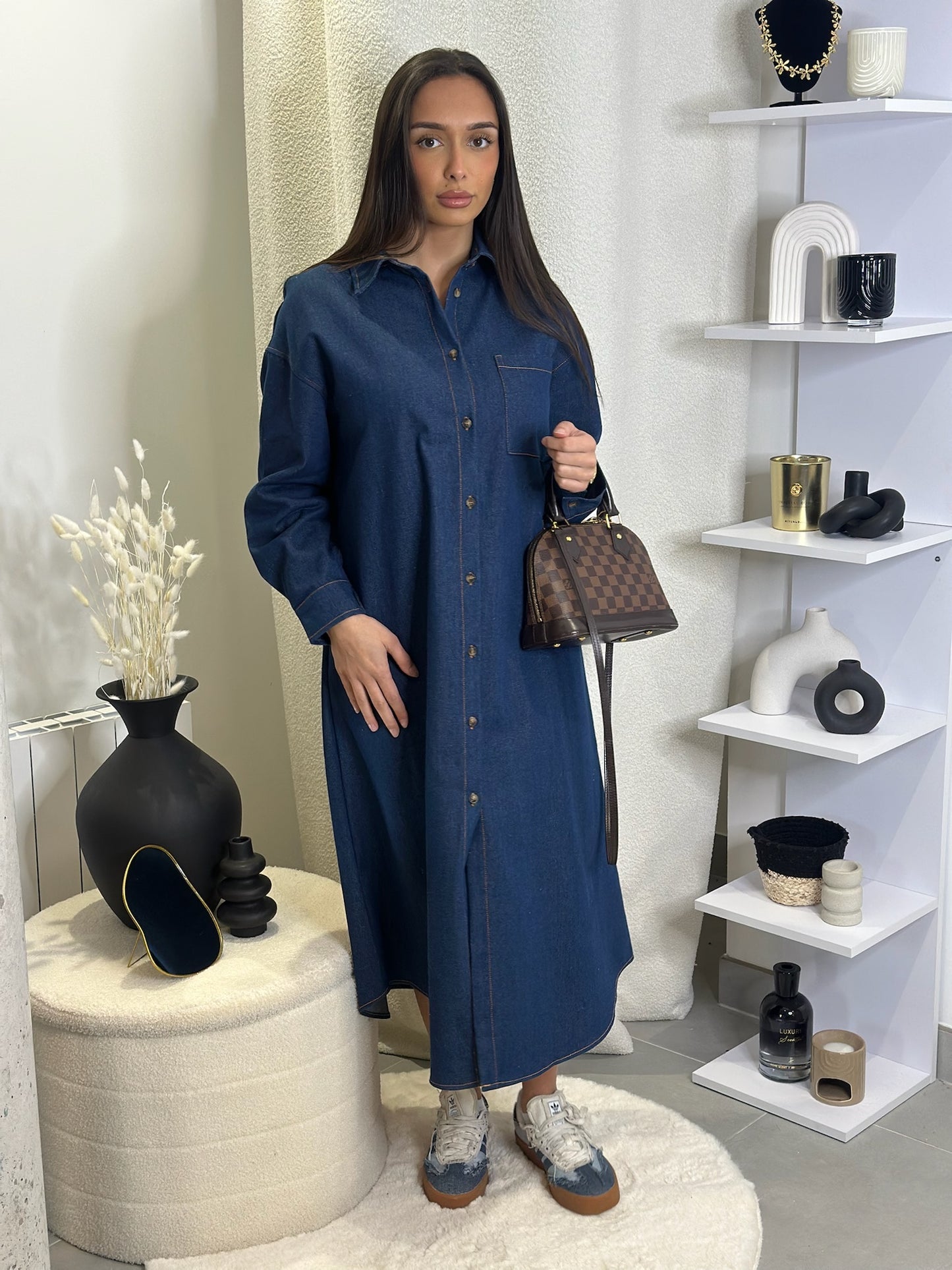 Robe chemise en jean