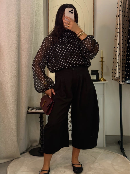 Pantalon 3/4 ballon noir