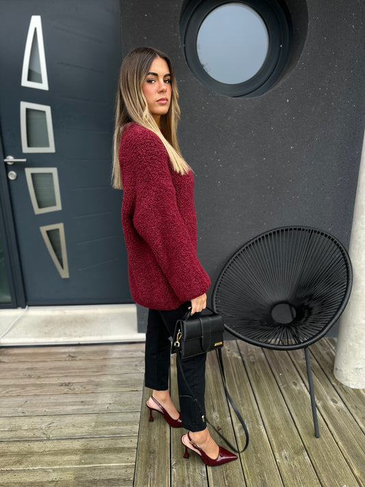 Pull Aleyna bordeaux