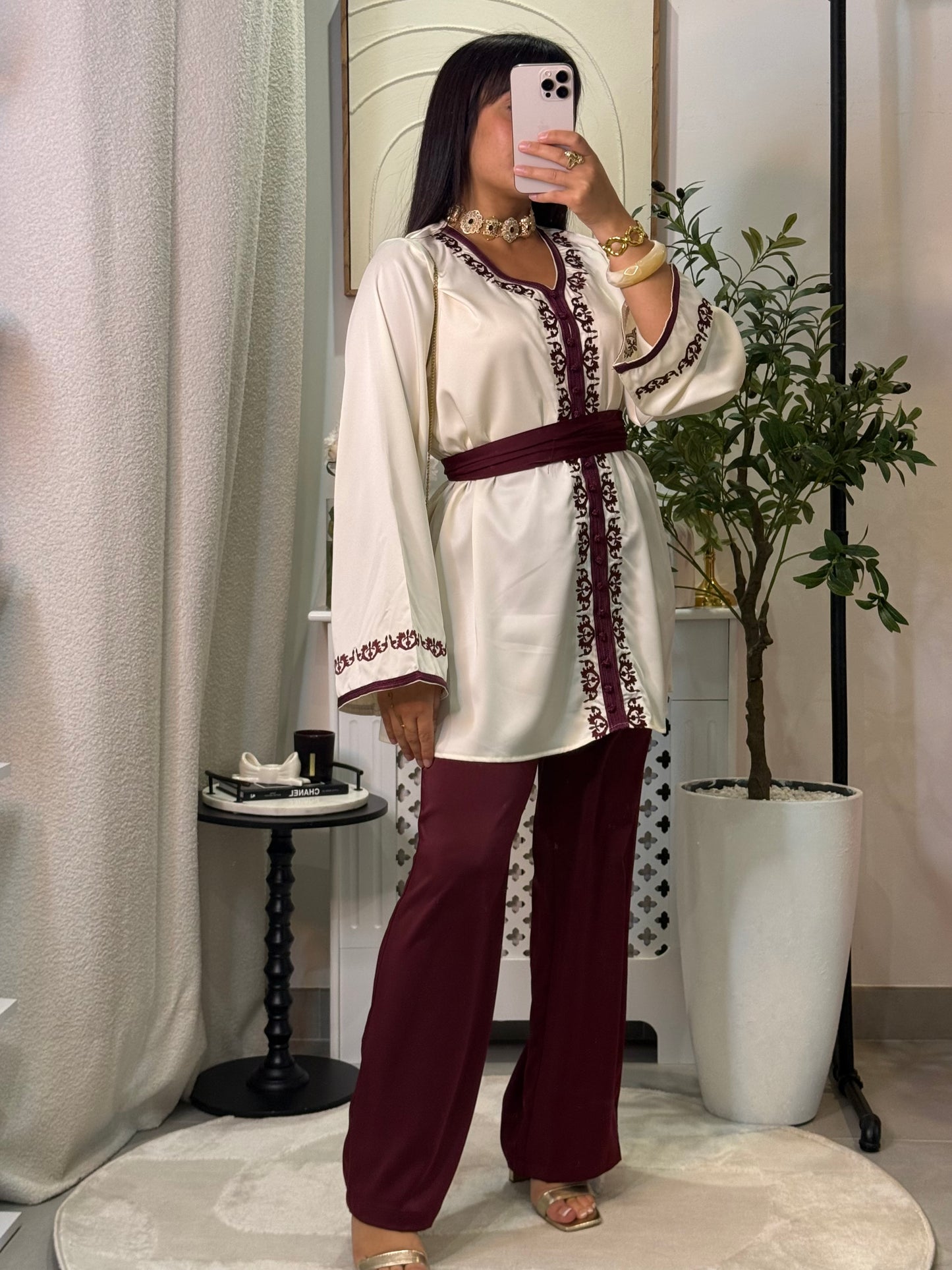 Ensemble jabador bordeaux