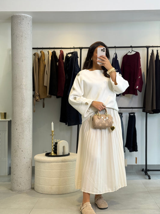 Pull Mery blanc