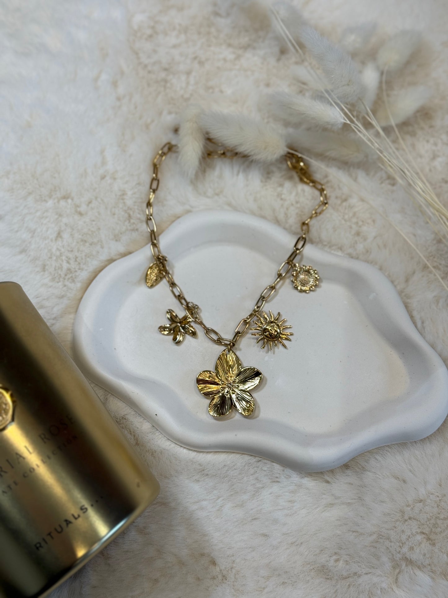 Collier breloques Flora