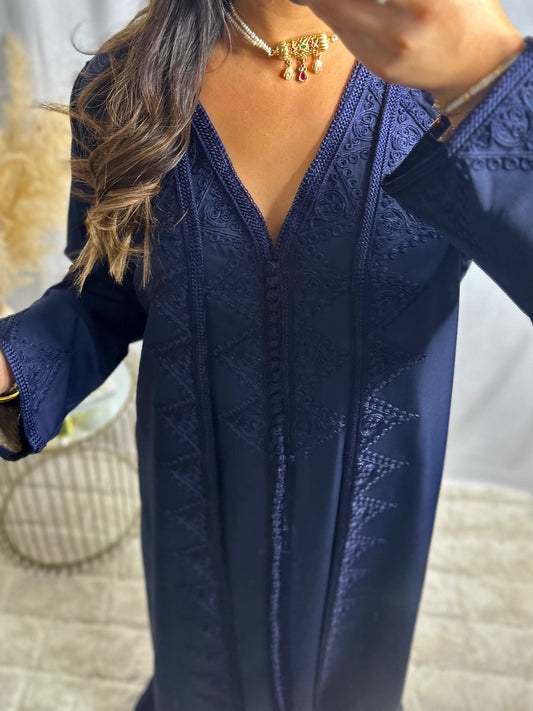 Caftan Kimono Zayna bleu marine