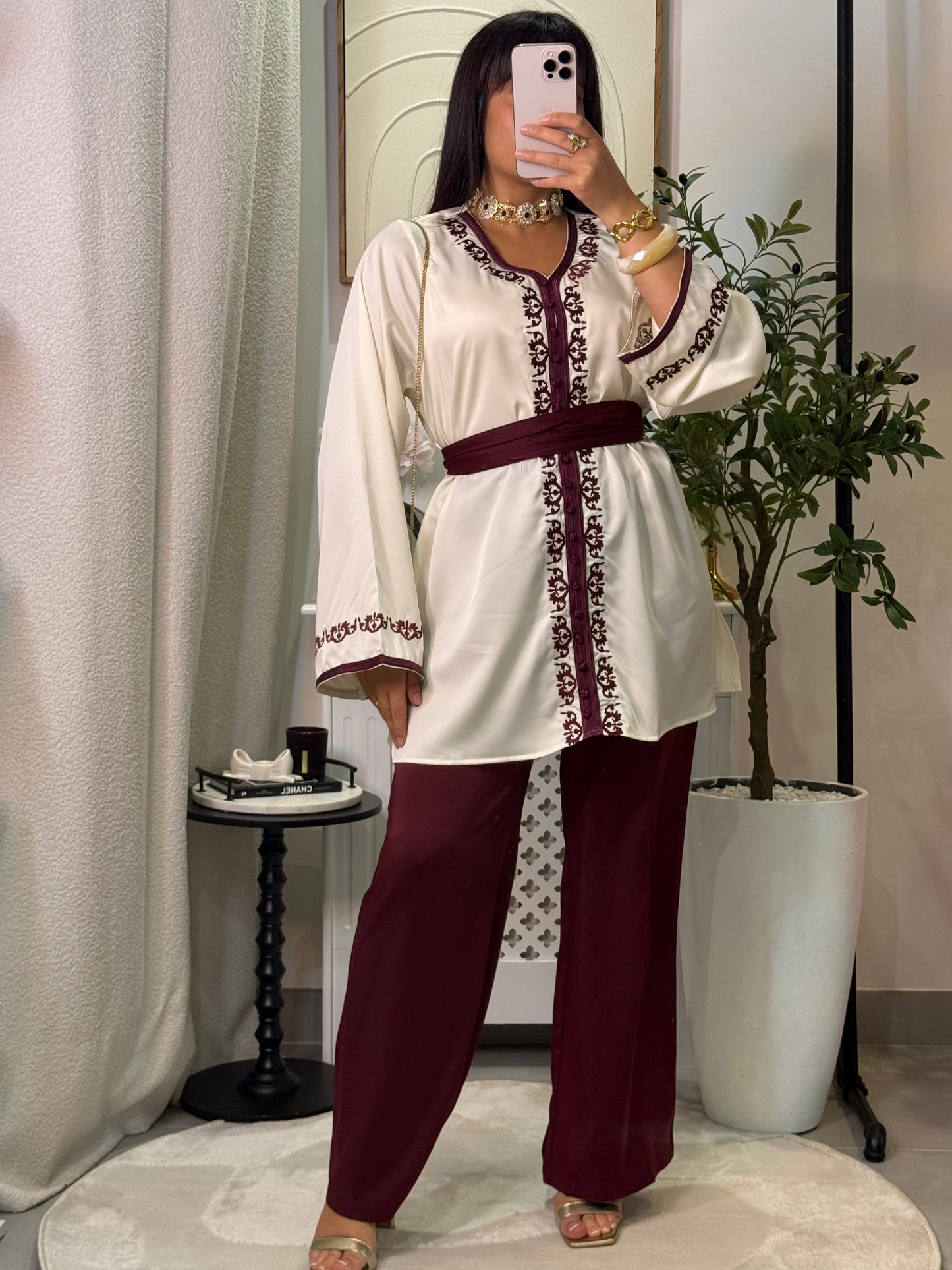 Ensemble jabador bordeaux
