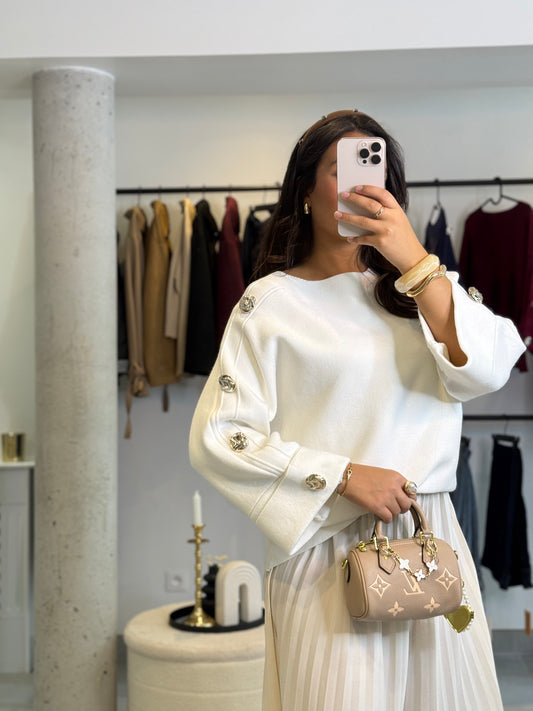 Pull Mery blanc