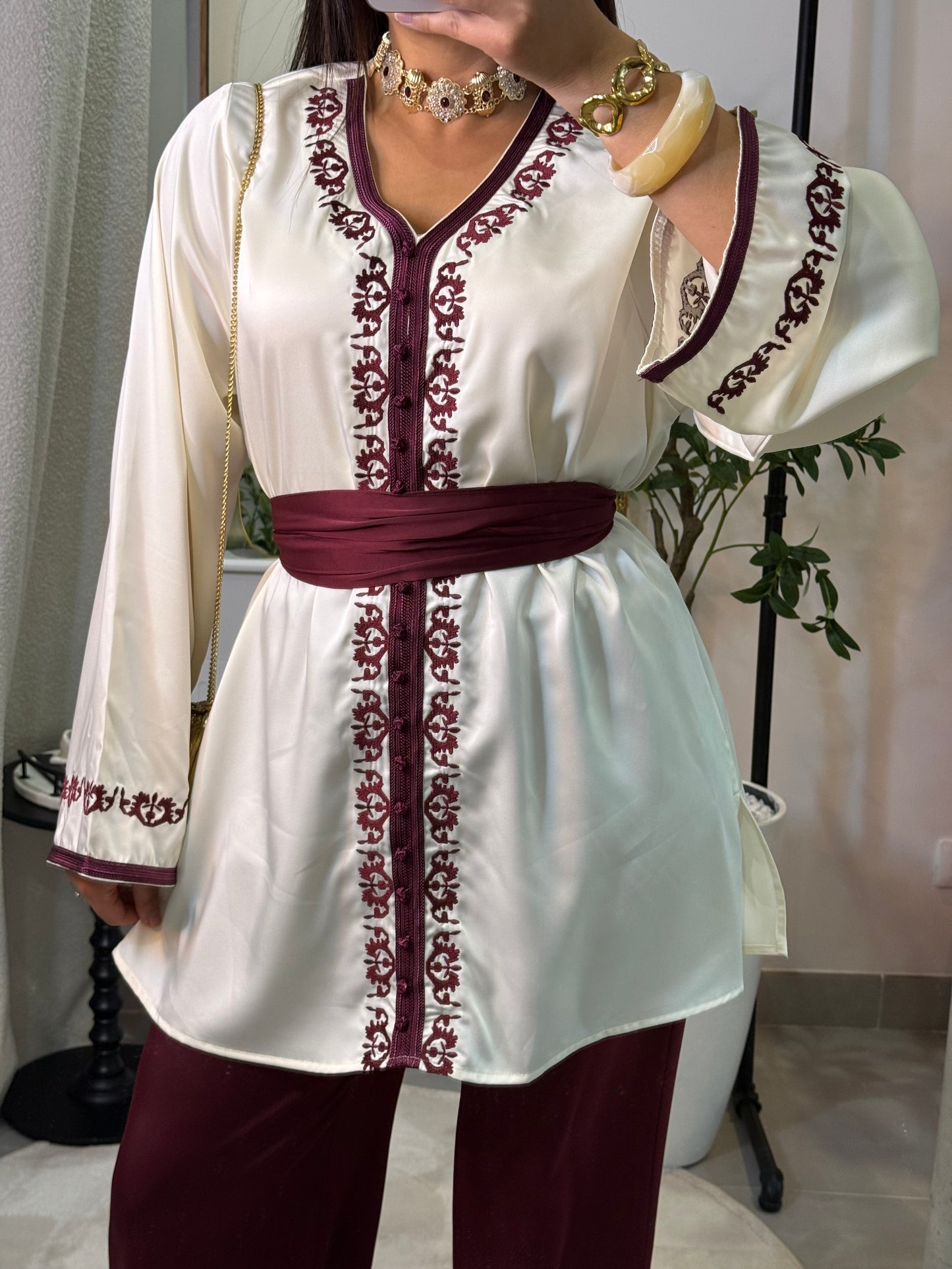 Ensemble jabador bordeaux