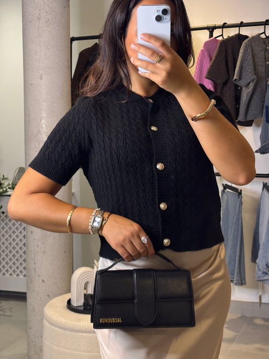 Gilet en maille noir