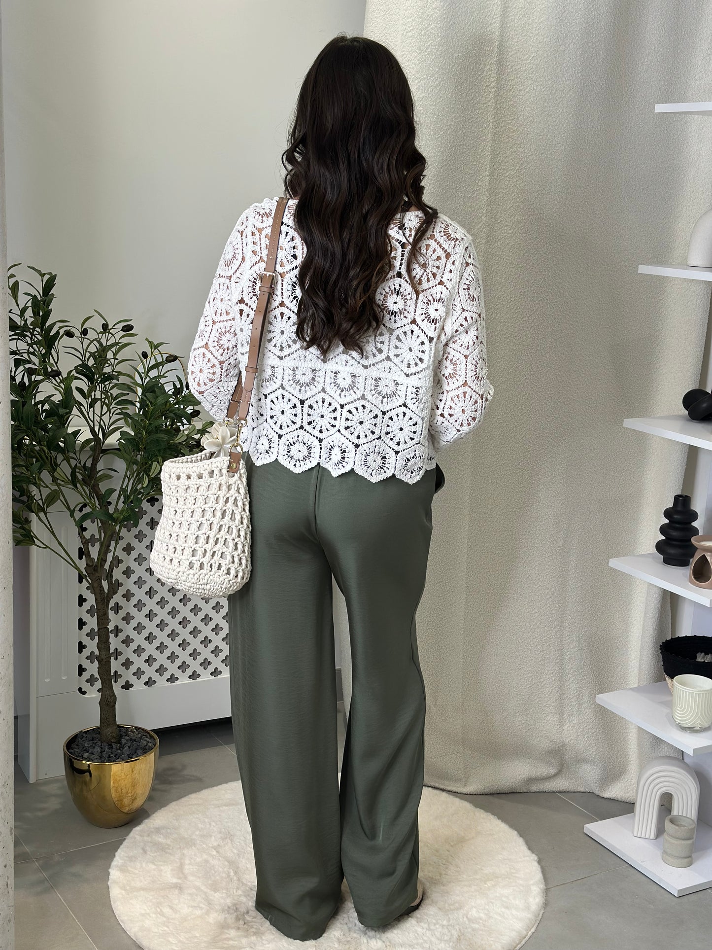 Gilet en crochet blanc