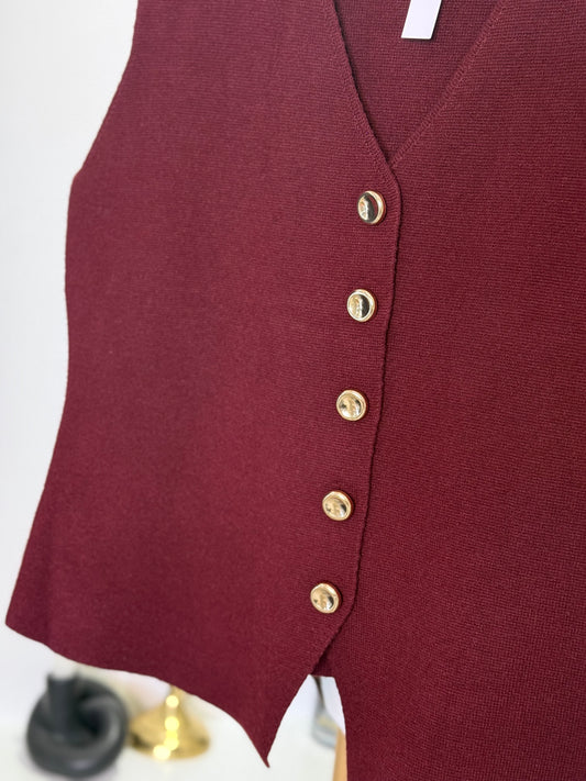 Gilet Anita bordeaux