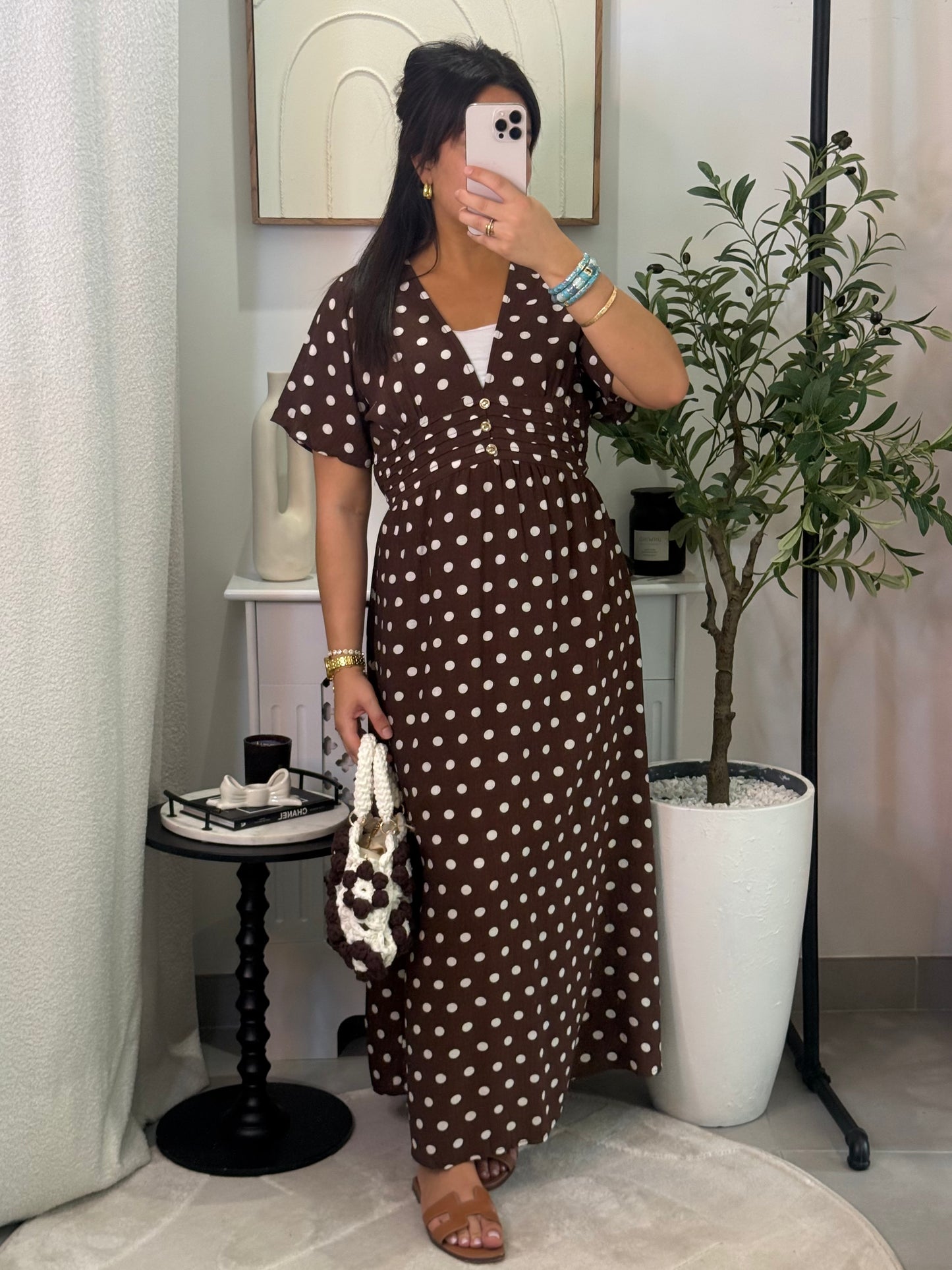 Robe Gloria marron