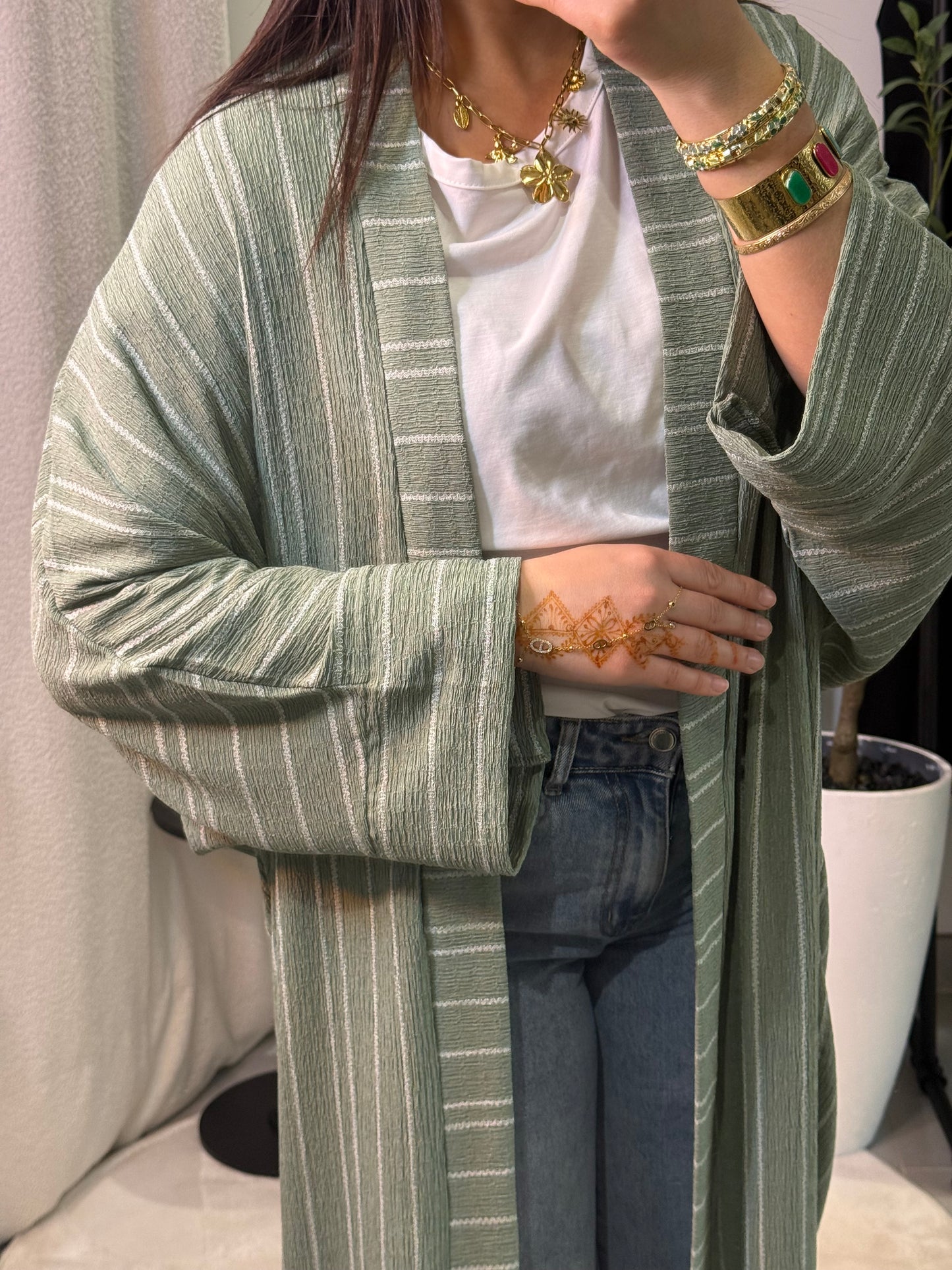 Kimono Mara vert sauge