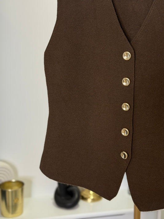 Gilet Anita marron