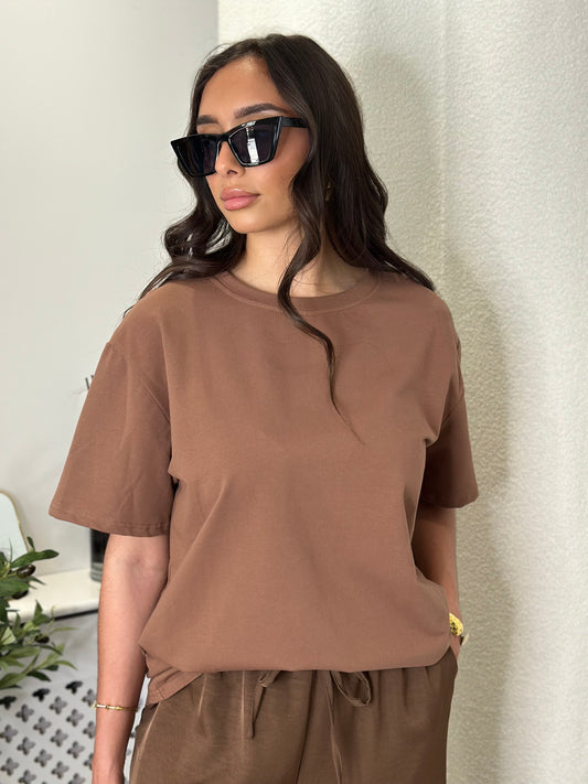 T-shirt marron