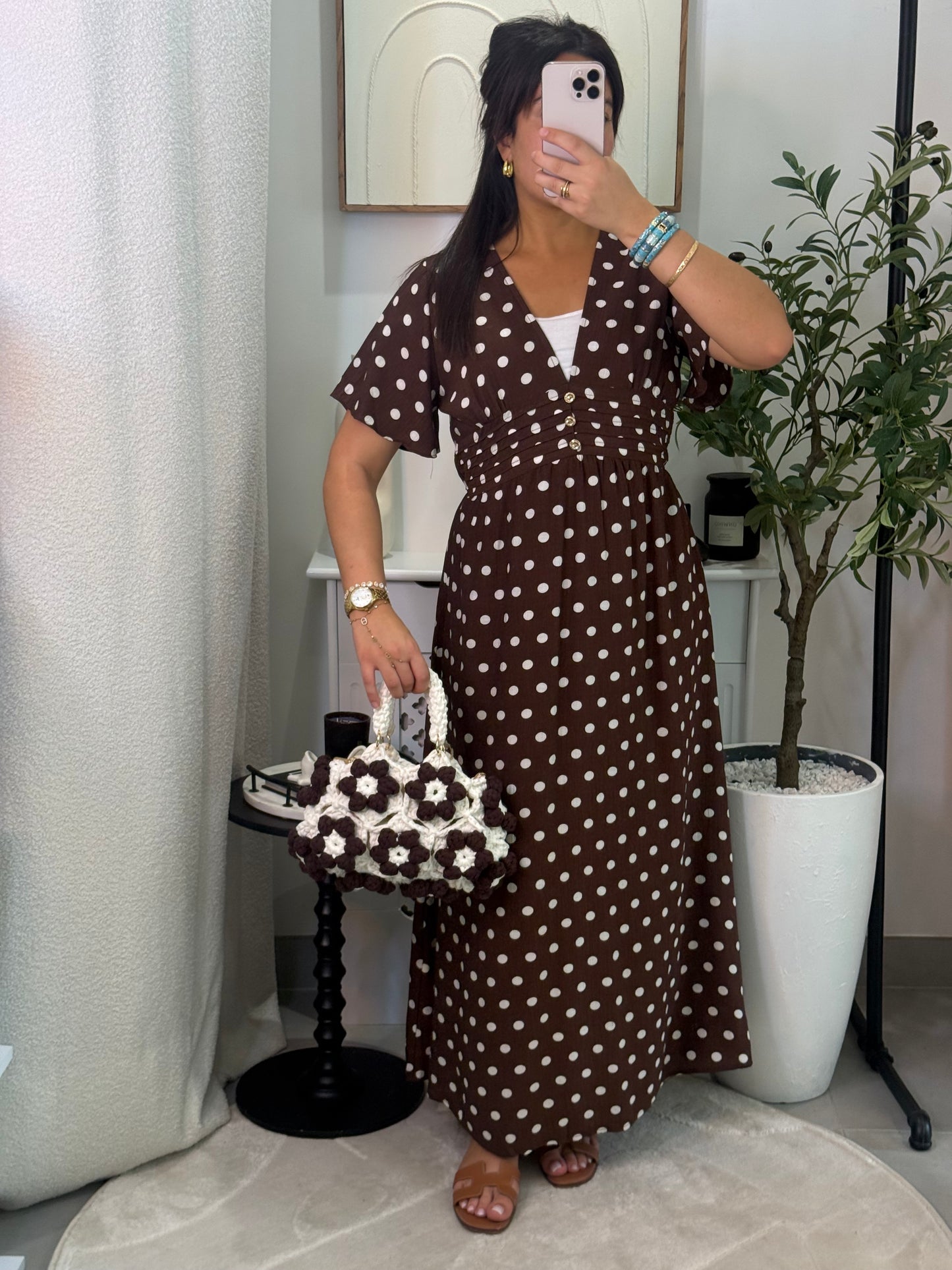 Robe Gloria marron