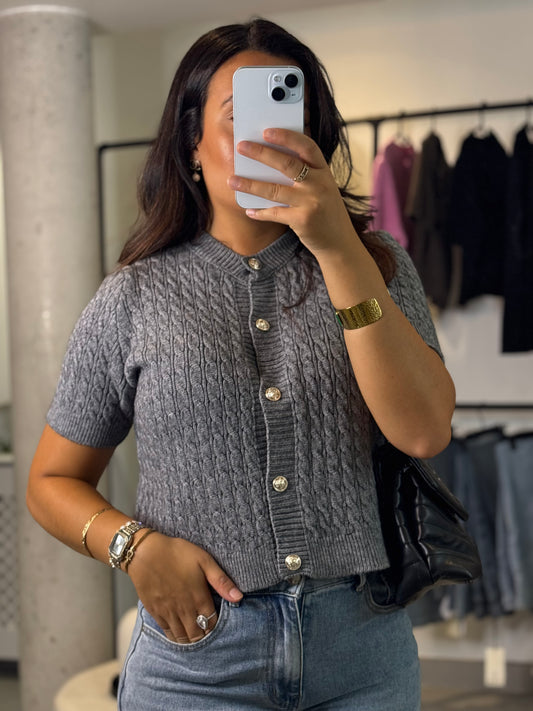 Gilet en maille gris