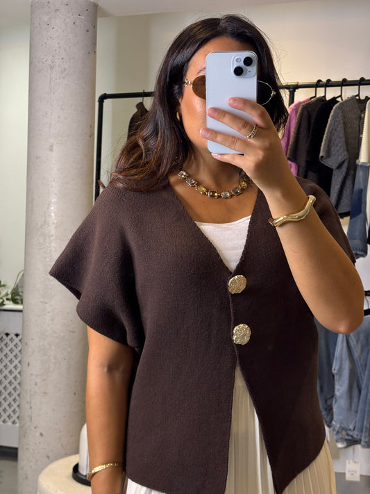 Gilet Milky marron