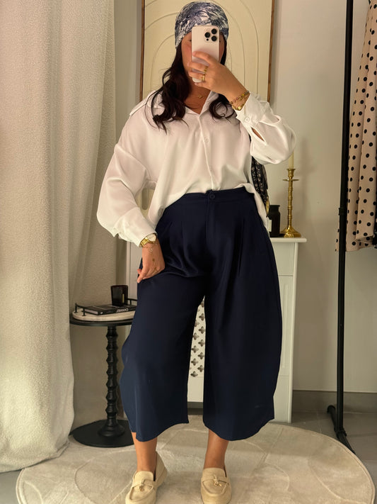 Pantalon 3/4 ballon bleu marine
