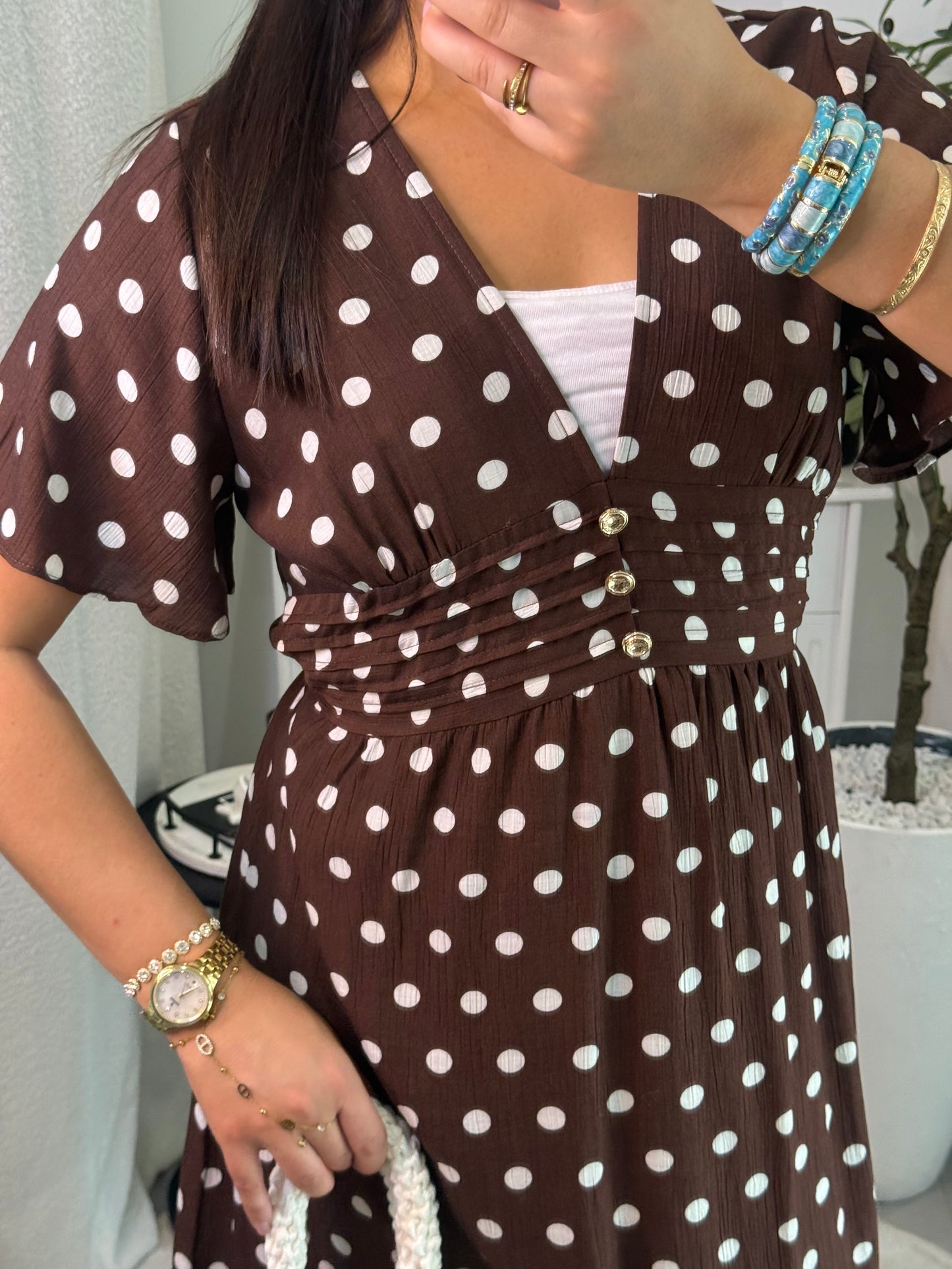 Robe Gloria marron