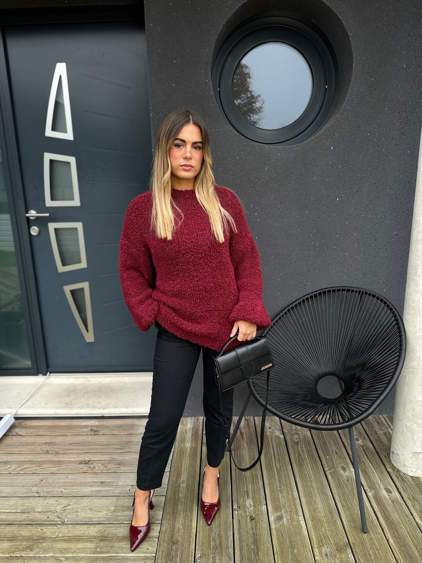 Pull Aleyna bordeaux