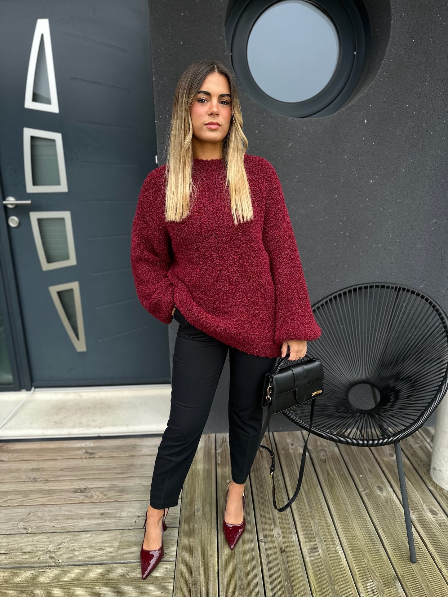 Pull Aleyna bordeaux