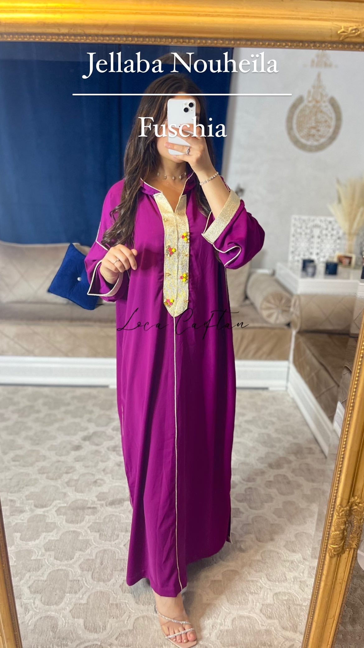 Jellaba Nouheïla Fuchsia