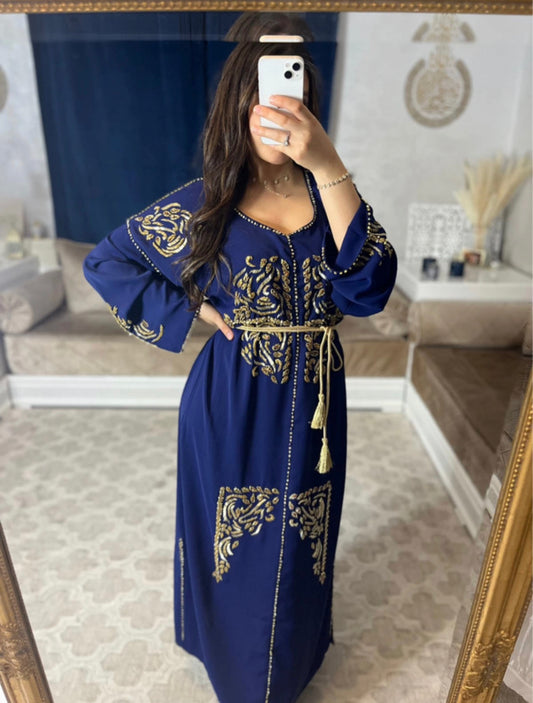 Caftan Maya Bleu marine