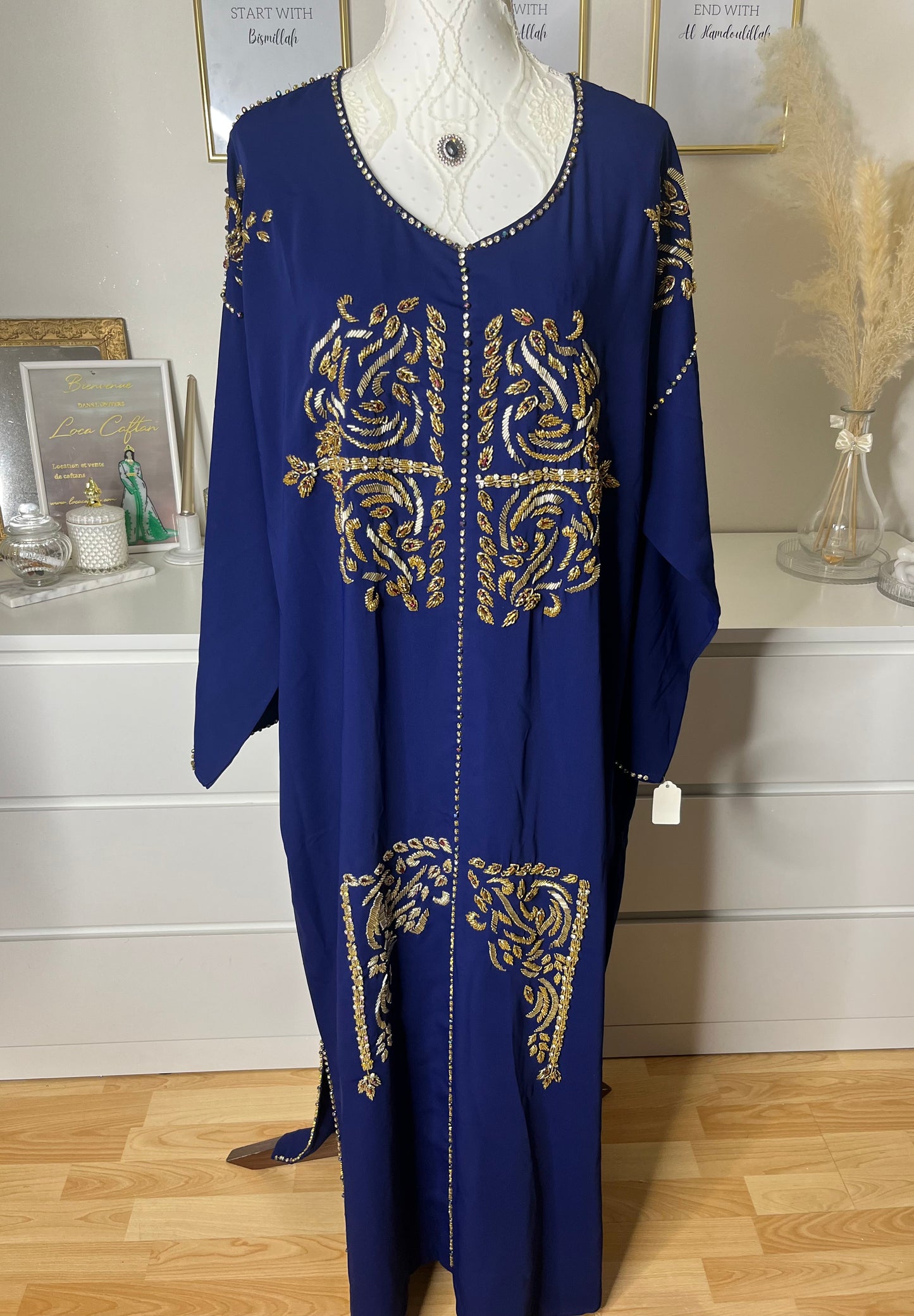 Caftan Maya Bleu marine