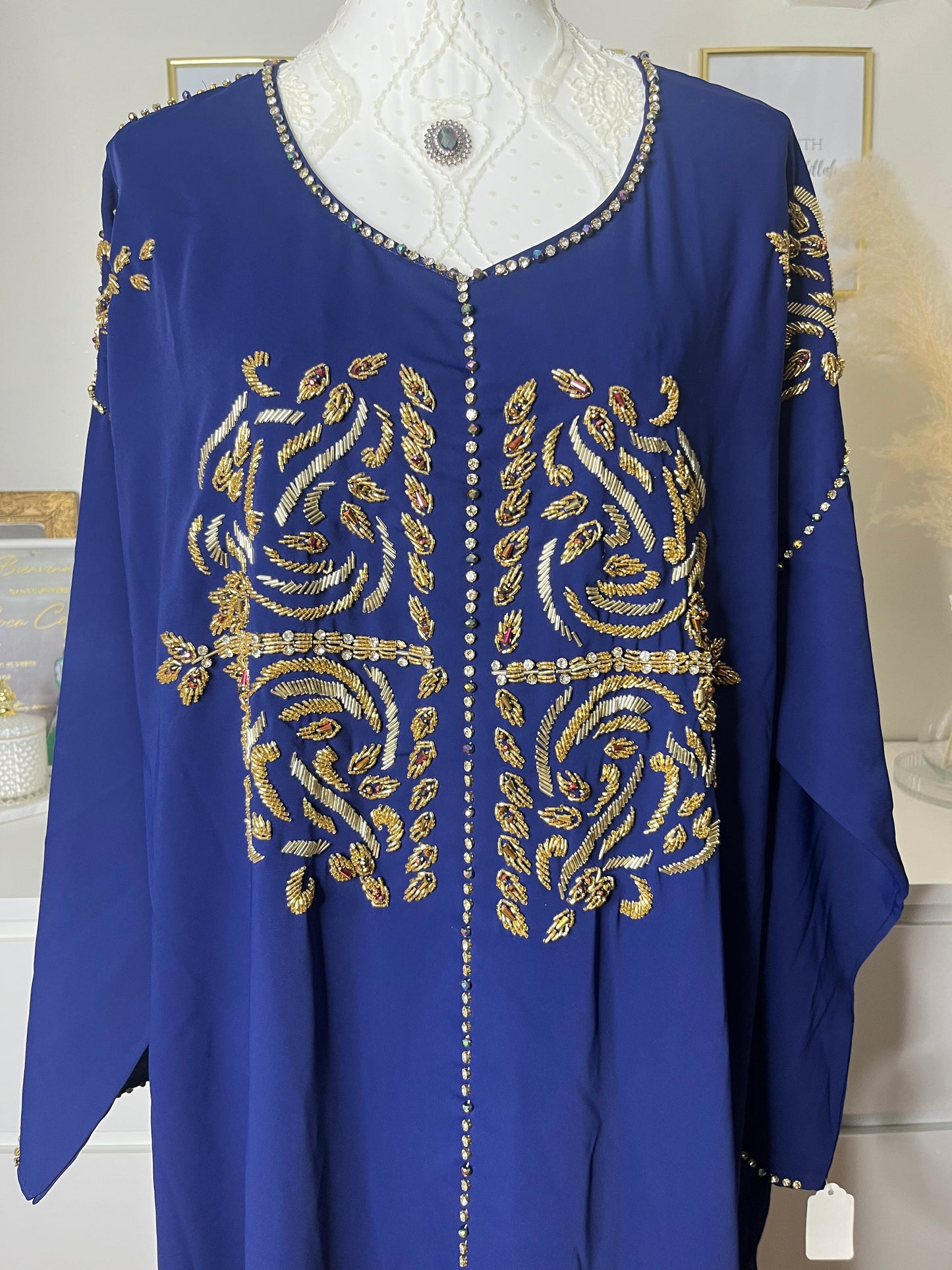 Caftan Maya Bleu marine