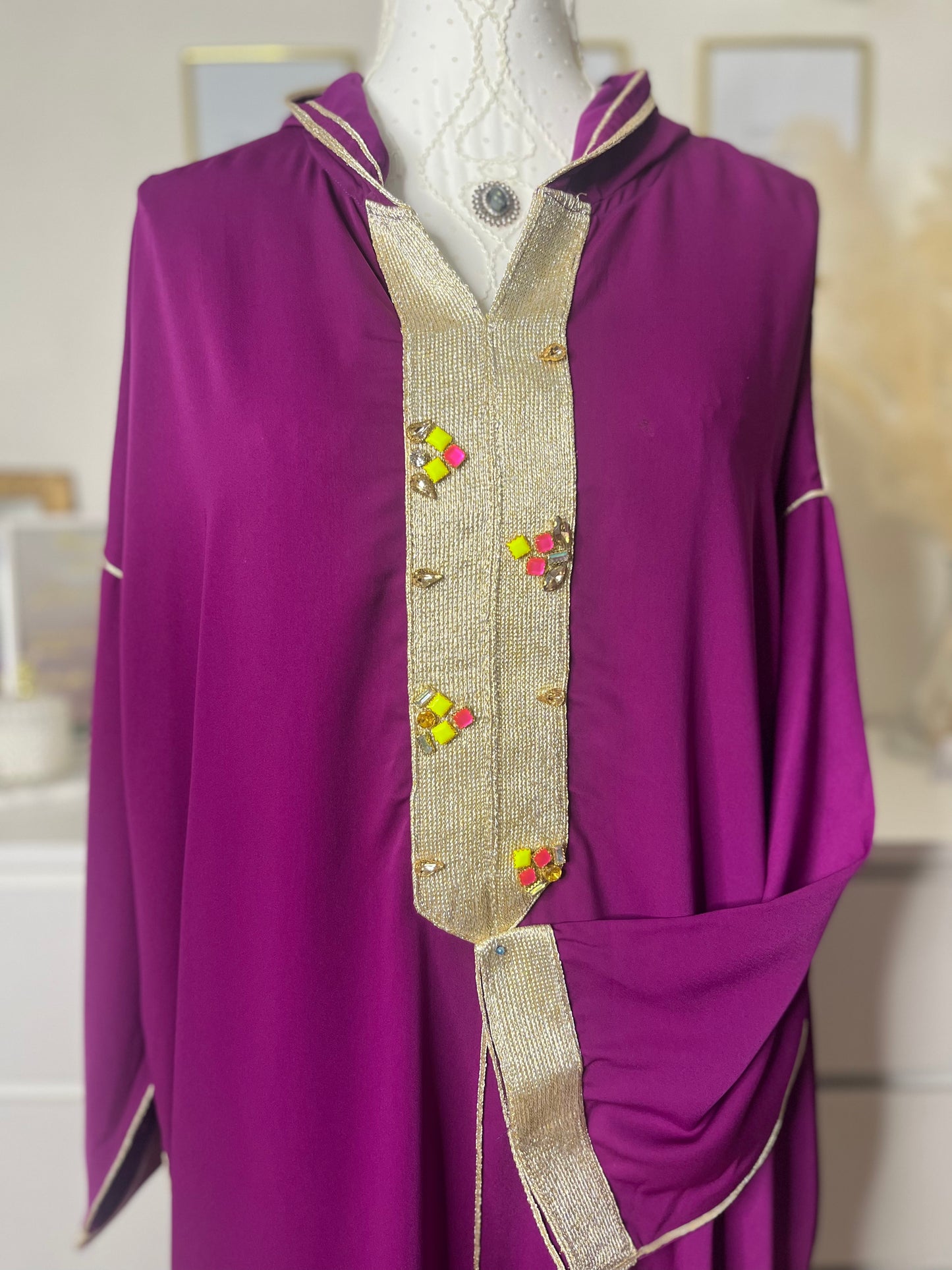 Jellaba Nouheïla Fuchsia