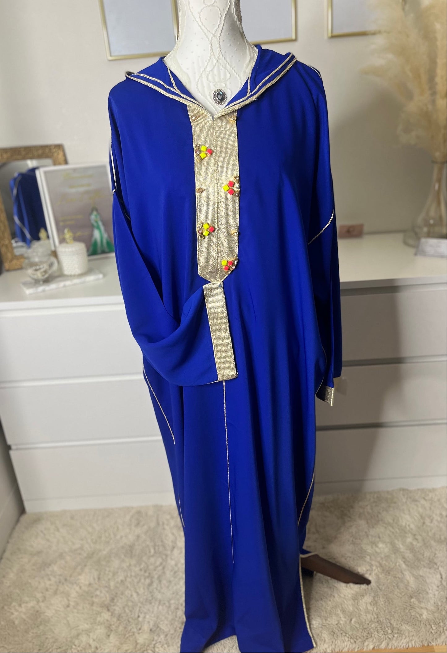 Jellaba Nouheïla Bleu roi